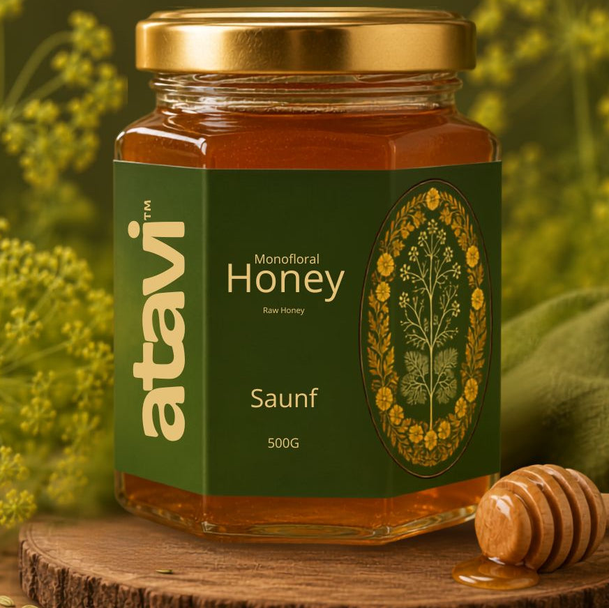 Saunf Honey - From Fennel (Saunf) Fields (500 gm)