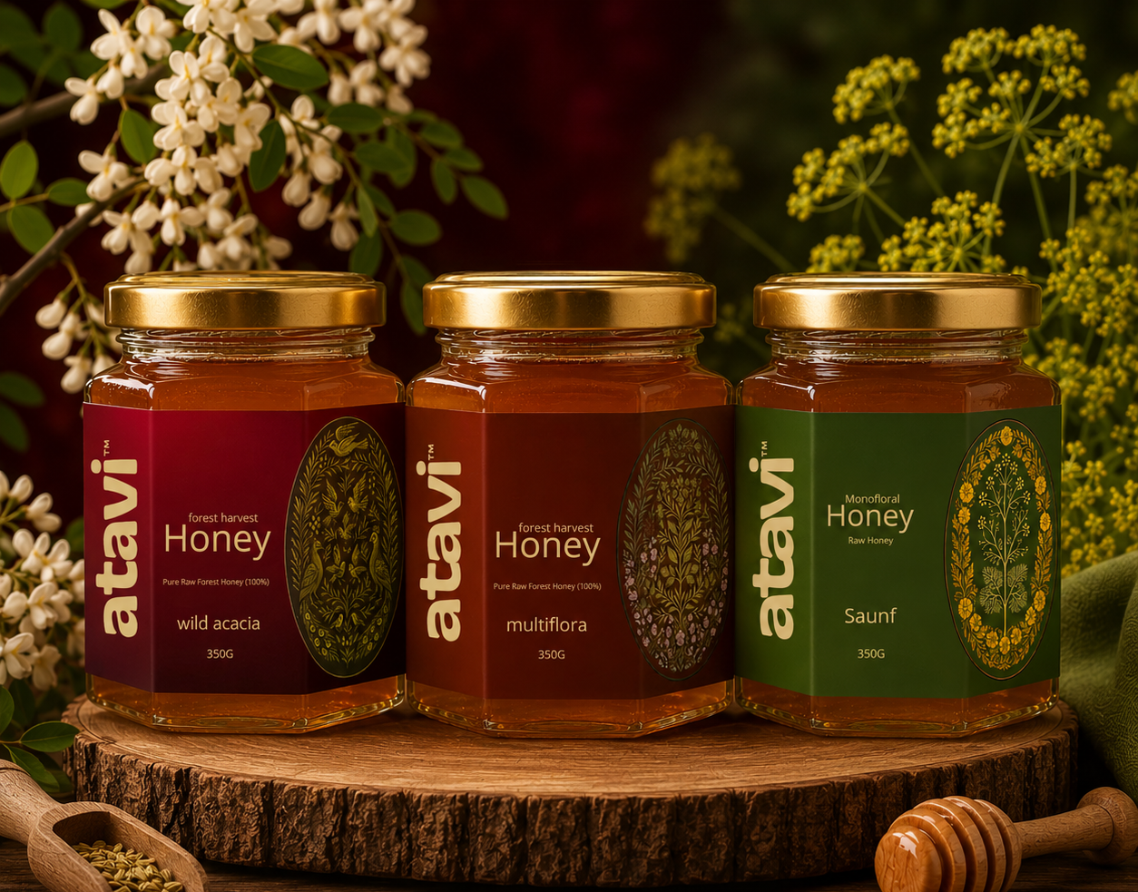 Atavi Nature's Trio Honey Premium